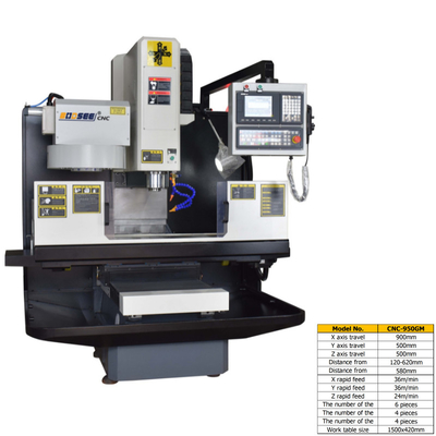 VMC automatizado 3 processamento da máquina de trituração 400KG do CNC da linha central Max Load For Metal Parts