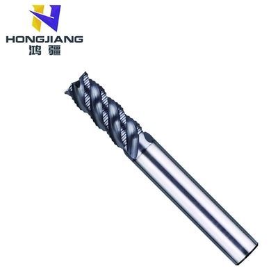 Ferramenta de corte CNC quadrada de 4 flautas Cortador de metal duro para desbaste Fresa sólida de metal duro